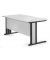 Schreibtisch Basic MULTI M, 74cm (H), 120x80cm (BxT), rechteckig, lichtgrau / anthrazit