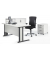 Schreibtisch Basic MULTI M, 74cm (H), 120x80cm (BxT), rechteckig, lichtgrau / anthrazit