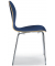 Besucherstuhl CURVE, blau / chrom, ohne Armlehnen, 4-Fuß-Gestell
