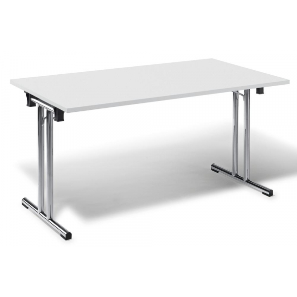 4251635607782 - Klapptisch 259729 72cm (H) 140x70cm (BxT) rechteckig weiß chrom 4251635607782 Deskin 4251635607782 - Klapptisch 259729 72cm (H) 140x70cm (BxT) rechteckig weiß chrom 4251635607782 Deskin