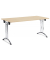 Klapptisch 250697, 73cm (H), 140x70cm (BxT), rechteckig, ahorn / chrom