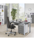 Schreibtisch Basic EVO, 73cm (H), 160x80cm (BxT), rechteckig, anthrazit / silber