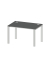 Schreibtisch Basic EVO, 73cm (H), 160x80cm (BxT), rechteckig, anthrazit / silber
