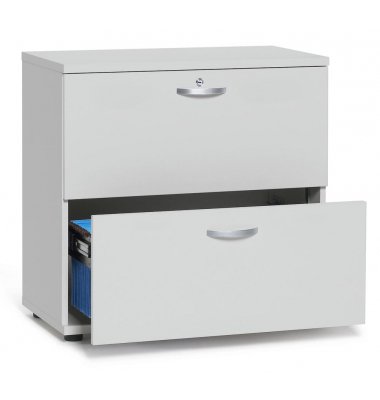 H&auml;ngeregistraturschrank 268343 MULTI M pro, lichtgrau, 2 Schubladen, 2-bahnig