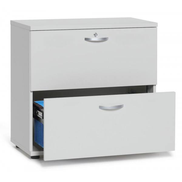 Deskin Hängeregistraturschrank 268343 MULTI M pro, lichtgrau, 2 Schubladen, 2-bahnig 4251635607843 Deskin