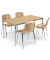 Besprechungstisch 248692, 72cm (H), 160x80cm (BxT), 6 Personen, rechteckig, buche / chrom