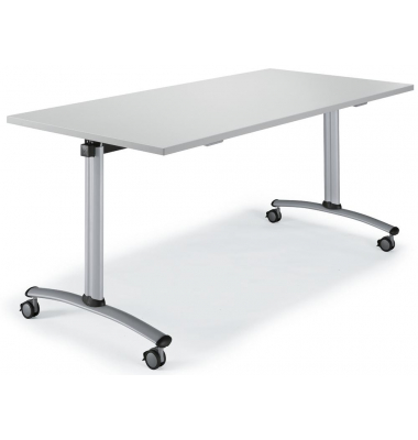 Klapptisch MODUL, 72cm (H), 160x80cm (BxT), rechteckig, lichtgrau / hellgrau