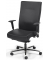 Bürodrehstuhl CONTROL 24, schwarz / silber, mit Armlehnen, bis 200kg, ohne Kopfstütze
