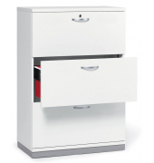 H&auml;ngeregistraturschrank 268340 MULTI M pro, wei&szlig;, 3 Schubladen, 2-bahnig