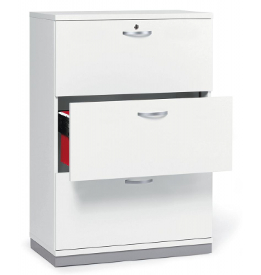 H&auml;ngeregistraturschrank 268340 MULTI M pro, wei&szlig;, 3 Schubladen, 2-bahnig