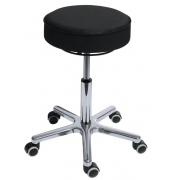Hocker 260274, schwarz, mit Rollen, höhenverstellbar, bis 120kg
