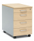 Rollcontainer 270261, buche, 4 Schubladen, Stahl/Holz, abschlie&szlig;bar