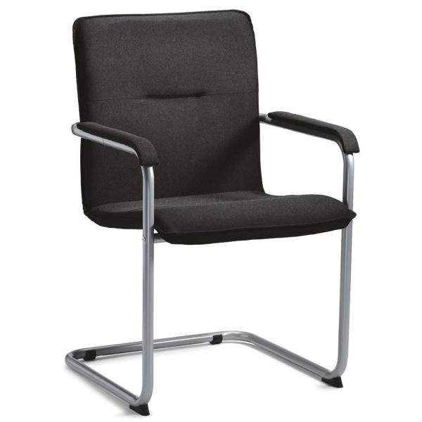 4251635608222 - Besucherschwinger DESKIN1 schwarz chrom mit Armlehnen Freischwinger 4251635608222 Deskin 4251635608222 - Besucherschwinger DESKIN1 schwarz chrom mit Armlehnen Freischwinger 4251635608222 Deskin