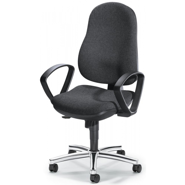 4251635608260 - Bürodrehstuhl COMFORT I anthrazit chrom mit Armlehnen bis 110kg ohne Kopfstütze 4251635608260 Deskin 4251635608260 - Bürodrehstuhl COMFORT I anthrazit chrom mit Armlehnen bis 110kg ohne Kopfstütze 4251635608260 Deskin