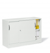 Schiebet&uuml;renschrank MULTI M 258504, abschlie&szlig;bar, 2x2 OH, wei&szlig;, 120x80,5x42cm (BxHxT)