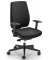 Bürostuhl Ergo SIT, schwarz / schwarz, mit Armlehnen, bis 110kg, ohne Kopfstütze