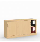 Schiebet&uuml;renschrank MULTI M 273433, abschlie&szlig;bar, 2x2 OH, buche, 160x80,5x42cm (BxHxT)