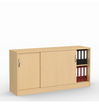 Schiebet&uuml;renschrank MULTI M 273433, abschlie&szlig;bar, 2x2 OH, buche, 160x80,5x42cm (BxHxT)