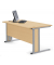 Schreibtisch Basic MULTI M, 74cm (H), 120x80cm (BxT), rechteckig, buche / silber
