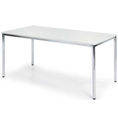Besprechungstisch 278872, 72cm (H), 160x80cm (BxT), 6 Personen, rechteckig, weiß / chrom