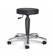 Hocker 219751, schwarz, mit Rollen, höhenverstellbar, bis 120kg