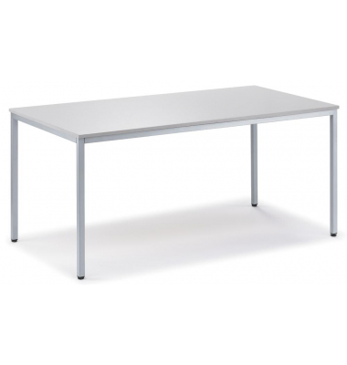 Schreibtisch BASE L, 72cm (H), 200x80cm (BxT), rechteckig, lichtgrau / lichtgrau