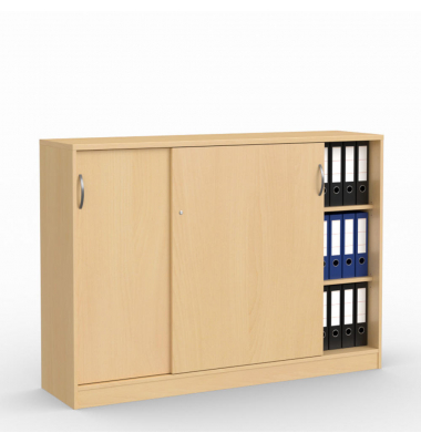 Schiebet&uuml;renschrank MULTI M 273441, abschlie&szlig;bar, 2x3 OH, buche, 160x114,5x42cm (BxHxT)