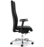 Bürodrehstuhl BIG STAR 30, schwarz / silber, mit Armlehnen, bis 150kg, ohne Kopfstütze