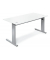 Schreibtisch Basic M MULTI M, 74cm (H), 180x80cm (BxT), rechteckig, wei&szlig; / silber