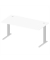 Schreibtisch BASIC M MULTI M, 74cm (H), 180x80cm (BxT), rechteckig, weiß / silber
