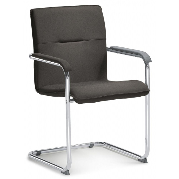 4251635610010 - Besucherschwinger DESKIN1 dunkelgrau chrom mit Armlehnen Freischwinger 4251635610010 Deskin 4251635610010 - Besucherschwinger DESKIN1 dunkelgrau chrom mit Armlehnen Freischwinger 4251635610010 Deskin