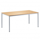 Besprechungstisch 221498, 72cm (H), 180x80cm (BxT), 8 Personen, rechteckig, buche / silber