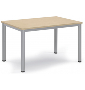 Besprechungstisch 259687, 72cm (H), 120x80cm (BxT), 6 Personen, rechteckig, ahorn / silber