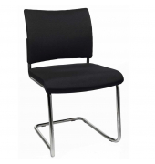 Besucherschwinger LAS VEGAS, schwarz / chrom, ohne Armlehnen, Freischwinger