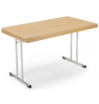 Klapptisch 283475, 73,8cm (H), 140x70cm (BxT), rechteckig, buche / chrom