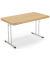 Klapptisch, 140x70cm (BxT), 73,8cm (H), Holz, rechteckig, buche / chrom