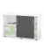Schiebet&uuml;renschrank EVO 271042, abschlie&szlig;bar, 2x2 OH, wei&szlig;/anthrazit, 120x78,5x42cm (BxHxT)