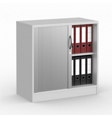 Rollladenschrank MULTI M 272043, abschlie&szlig;bar, 2 OH, lichtgrau/alusilber, 80x80,5x42cm (BxHxT)