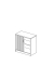 Rollladenschrank MULTI M 272043, abschlie&szlig;bar, 2 OH, lichtgrau/alusilber, 80x80,5x42cm (BxHxT)