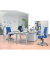 Schreibtisch  Basic MULTI M, 74cm (H), 160x80cm (BxT), rechteckig, lichtgrau / silber