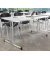 Klapptisch MODUL 219121, 72cm (H), 140x80cm (BxT), rechteckig, lichtgrau / silber