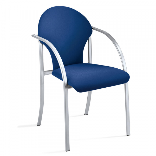 4251635611277 - Besucherstuhl PIENO dunkelblau silber mit Armlehnen 4-Fuß-Gestell 4251635611277 Deskin 4251635611277 - Besucherstuhl PIENO dunkelblau silber mit Armlehnen 4-Fuß-Gestell 4251635611277 Deskin