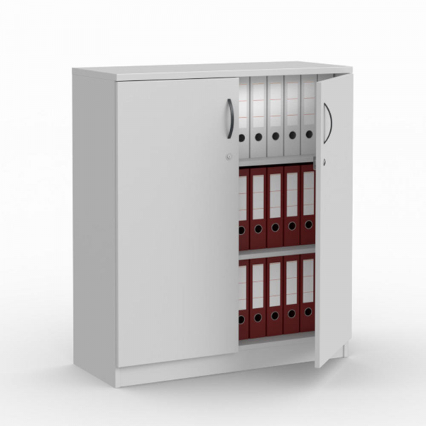 4251635611468 - Flügeltürenschrank MULTI M 273396 abschließbar 2x3 OH lichtgrau 100x1145x42cm (BxHxT) 4251635611468 Deskin