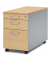 Rollcontainer 270258, buche, 3 Schubladen, Stahl/Holz, abschlie&szlig;bar