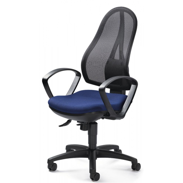 4251635611581 - Bürodrehstuhl COMFORT NET schwarz   schwarz mit Armlehnen bis 110kg ohne Kopfstütze 4251635611581 Deskin