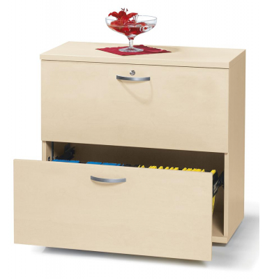 H&auml;ngeregistraturschrank 268341 MULTI M pro, ahorn, 2 Schubladen, 2-bahnig