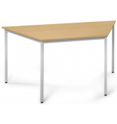 Besprechungstisch 221500, 72cm (H), 160x69cm (BxT), 3 Personen, Trapezform, buche / silber