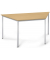 Besprechungstisch Deskin-Line, 72cm (H), 160x69cm (BxT), 3 Personen, Trapezform, buche / silber