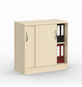 Schiebet&uuml;renschrank MULTI M 273426, abschlie&szlig;bar, 2 OH, ahorn, 80x80,5x42cm (BxHxT)