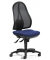 Bürodrehstuhl COMFORT NET, schwarz/blau / schwarz, bis 110kg, ohne Kopfstütze